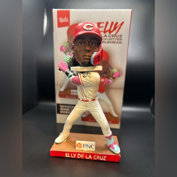 Elly De La Cruz switch hitter Bobblehead White jersey 2025 sga new - Picture 1 of 5
